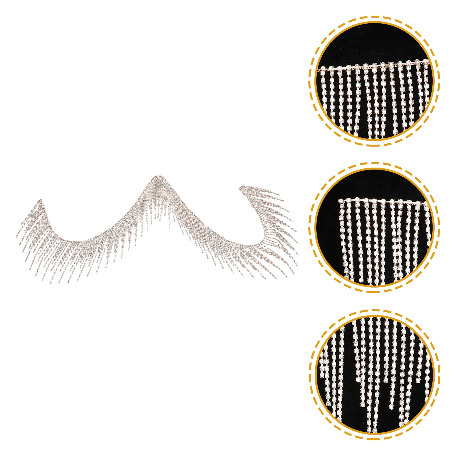 1 Piece Rhinestone Tassel Chain Fashion Shiny Decorative Trim for Wedding Dress Hair Accessories DIY Crafts Clothing
1 Piece Rhinestone Tassel Chain Fashion Shiny Decorative Trim for Wedding Dress Hair Accessories DIY Crafts Clothing