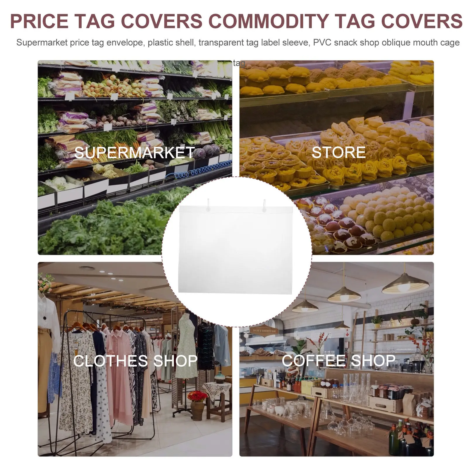 10Pcs Price Tag Accessories Durable Commodity Envelopes Easy Storage Hanging Labels for Shops Price Tag Covers
10Pcs Price Tag Accessories Durable Commodity Envelopes Easy Storage Hanging Labels for Shops Price Tag Covers