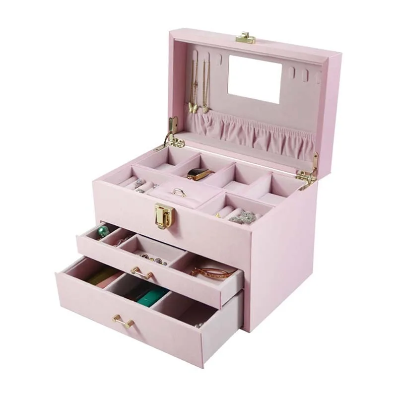 Large Capacity Jewelry Box Rings Earrings Organizer Boxes Jewellery Divided Compartment Organizer Cases Bracelet Display Case
Large Capacity Jewelry Box Rings Earrings Organizer Boxes Jewellery Divided Compartment Organizer Cases Bracelet Display Case