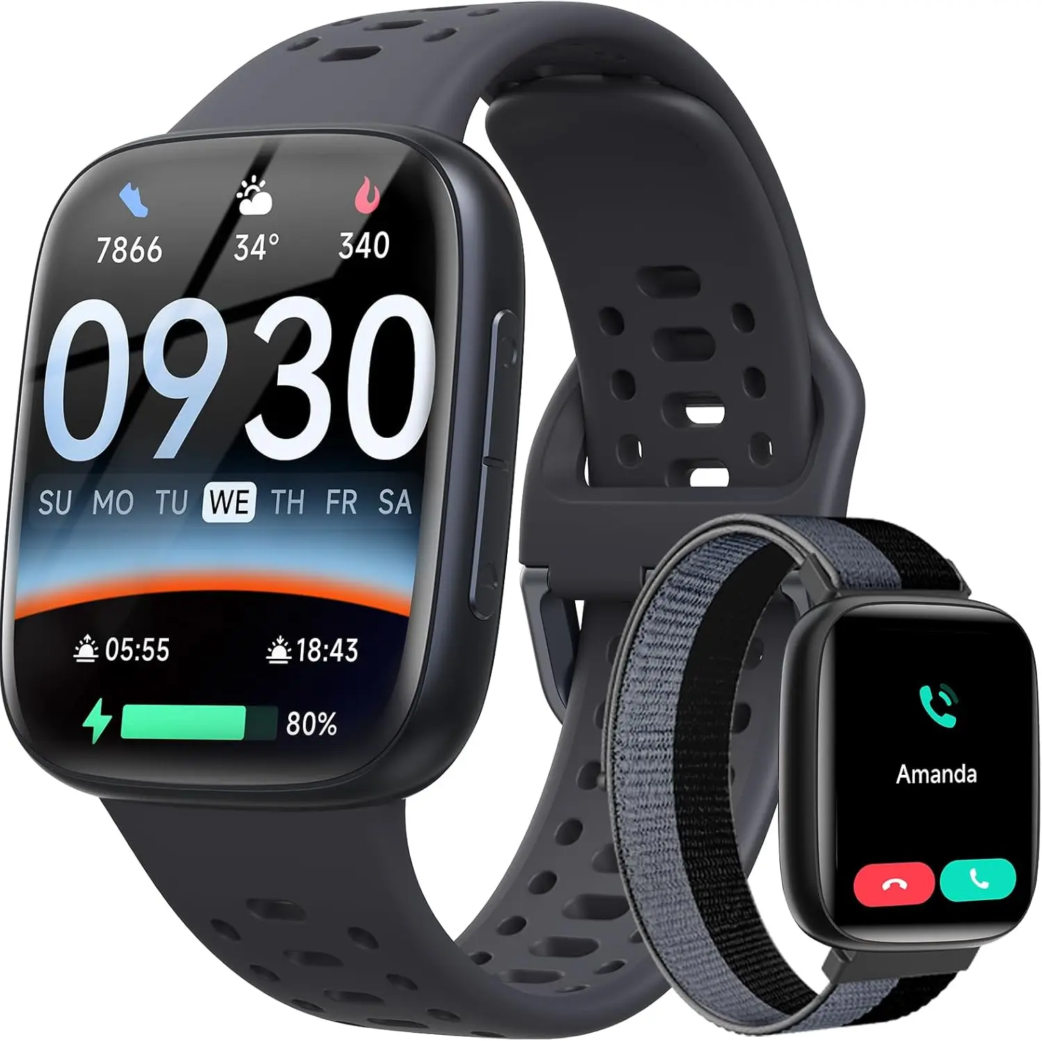 Men's Smartwatch with AMOLED Screen, Fitness Tracker, Waterproof, Bluetooth Calls, Heart Rate Monitor, Long Battery
Men's Smartwatch with AMOLED Screen, Fitness Tracker, Waterproof, Bluetooth Calls, Heart Rate Monitor, Long Battery