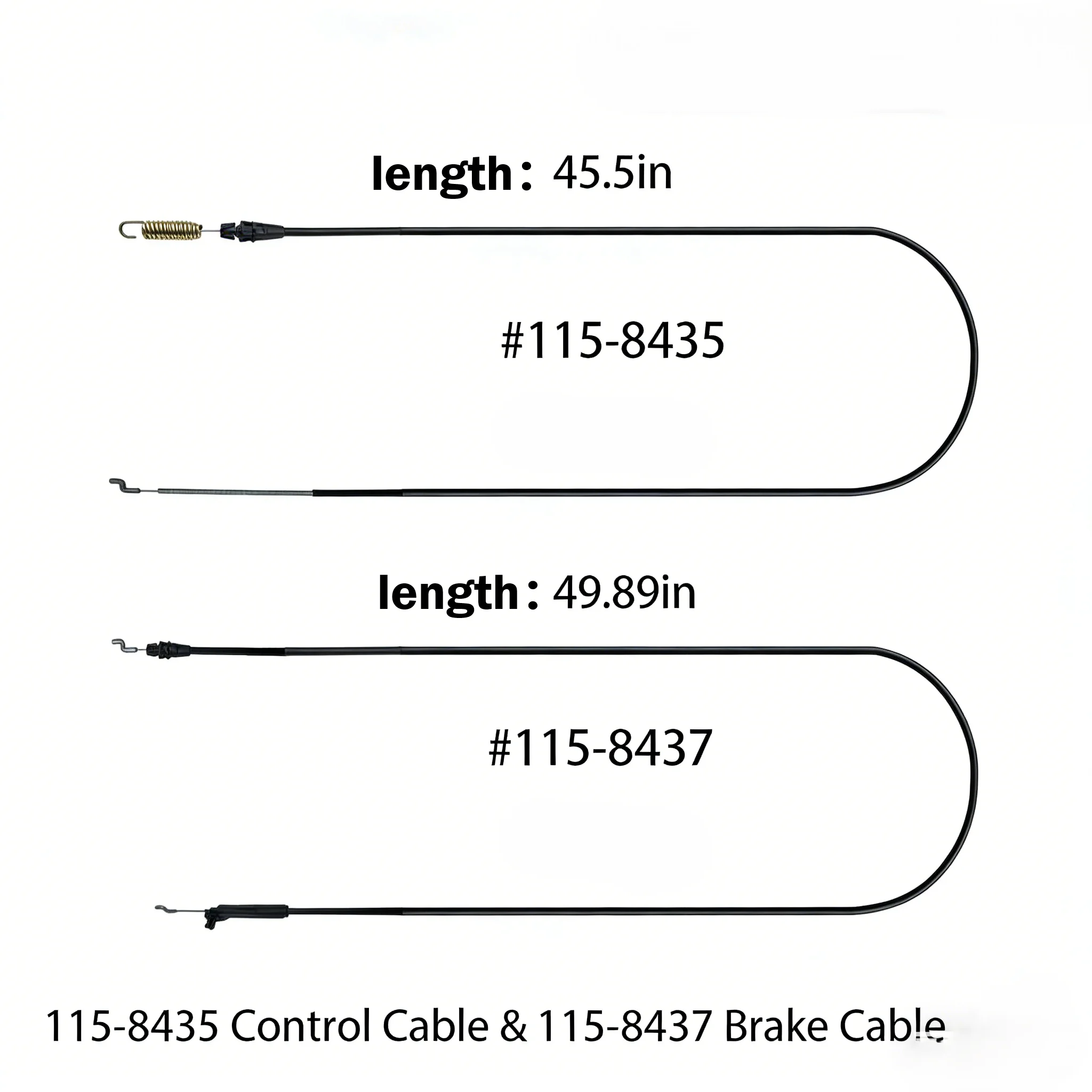 For Toro Mower Dual Cable Set: Traction Control Cable 1158435 and Brake Cable 1158437 for Recycler 22 Inch Self Propelled Units
For Toro Mower Dual Cable Set: Traction Control Cable 1158435 and Brake Cable 1158437 for Recycler 22 Inch Self Propelled Units