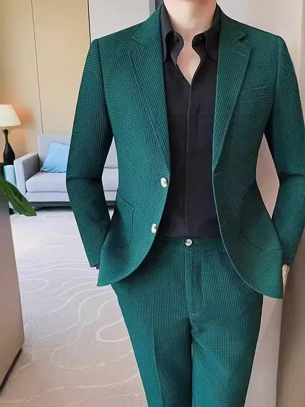 131 Autumn Fashion Business Professional Non-iron Men's Suit Set Casual Suit Waffle Jacket Men
131 Autumn Fashion Business Professional Non-iron Men's Suit Set Casual Suit Waffle Jacket Men