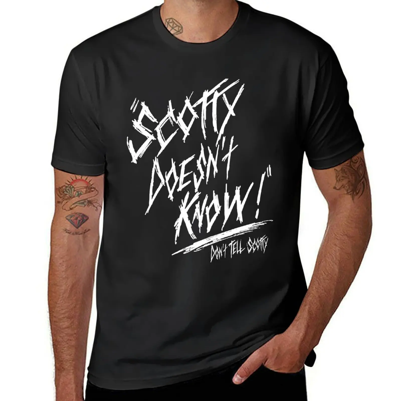 Scotty Doesn't Know! T-Shirt customizeds Short sleeve tee sports fans luxury t-shirt black t-shirts for men
Scotty Doesn't Know! T-Shirt customizeds Short sleeve tee sports fans luxury t-shirt black t-shirts for men