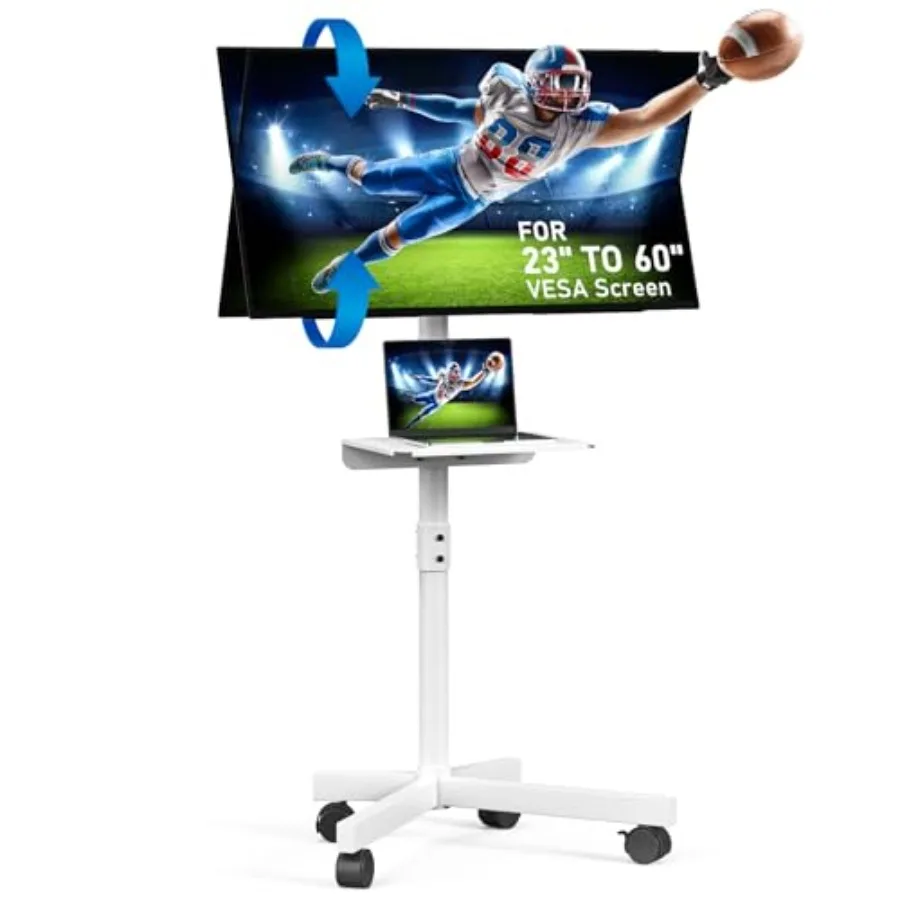 Мобильная подставка для телевизоров с диагональю 23-60 дюймов, LCD, LED, OLED, плоскими и изогнутыми экранами, до 88 фунтов, с регулировкой наклона и высоты, на колесиках с фиксацией.
Мобильная подставка для телевизоров с диагональю 23-60 дюймов, LCD, LED, OLED, плоскими и изогнутыми экранами, до 88 фунтов, с регулировкой наклона и высоты, на колесиках с фиксацией.