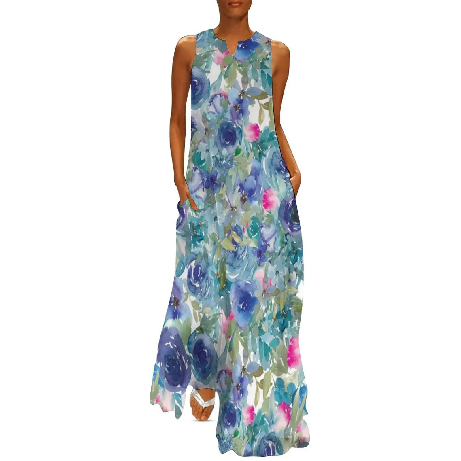 Floral Watercolor Pattern Pink and Blue II Long Dress party dresses woman woman dress long dresses for women dress
Floral Watercolor Pattern Pink and Blue II Long Dress party dresses woman woman dress long dresses for women dress
