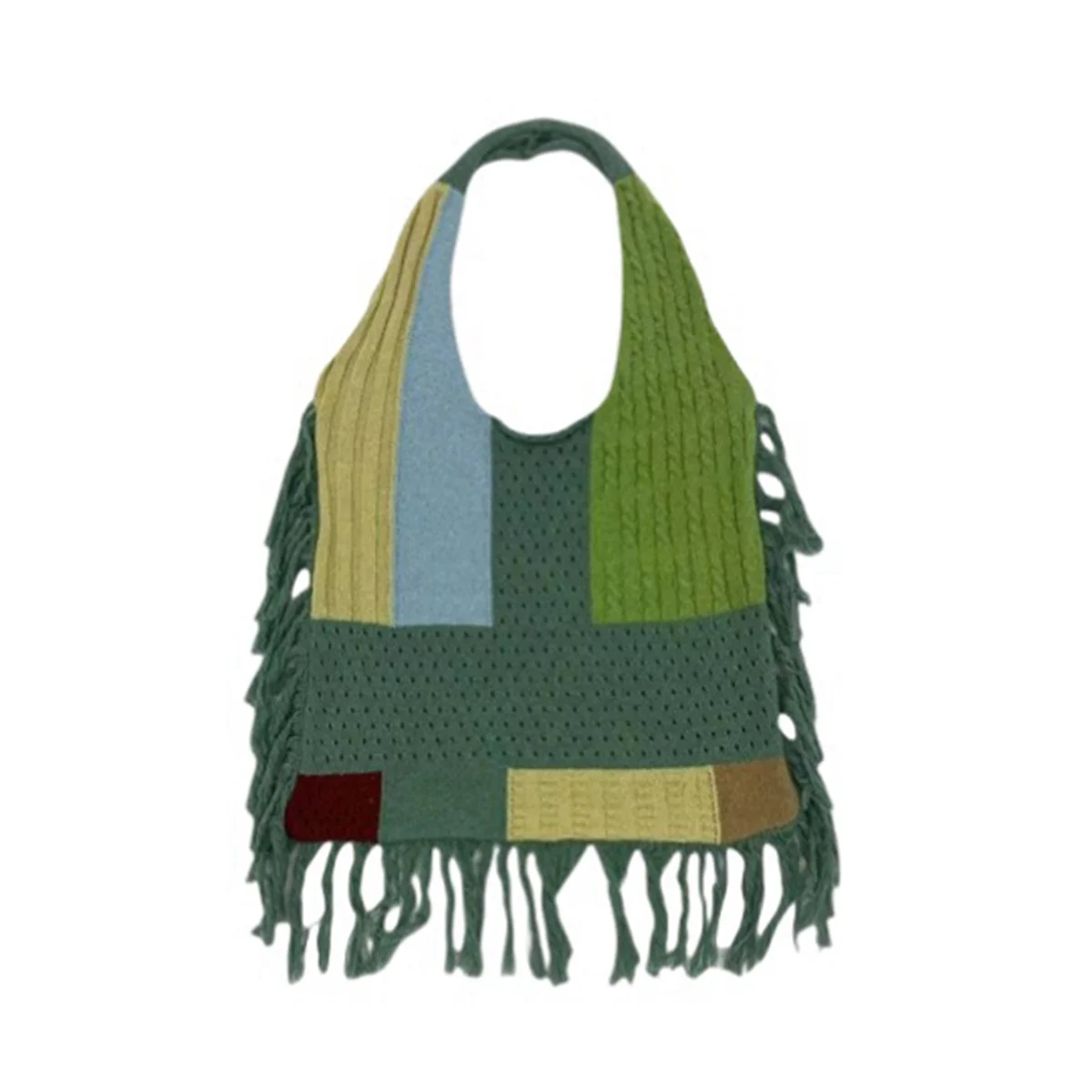 Knitted Crochet Aesthetic Woman Shoulder Purse Vintage Patchwork Tassel Tote Bag Fashion Design Ladies Handbag C
Knitted Crochet Aesthetic Woman Shoulder Purse Vintage Patchwork Tassel Tote Bag Fashion Design Ladies Handbag C