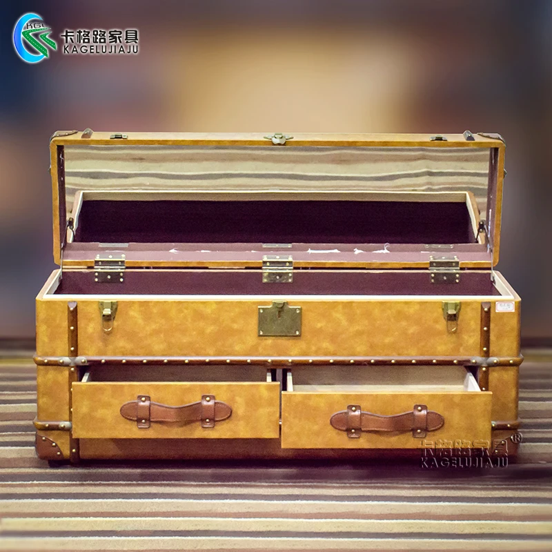 American leather case coffee table retro high-end store European simple solid wood TV cabinet coffee table combination
American leather case coffee table retro high-end store European simple solid wood TV cabinet coffee table combination