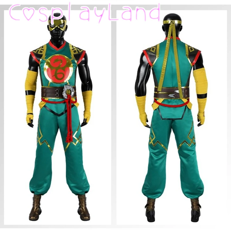 Game Rivals Lin Lie Cosplay Costume Kung Fu Uniform Suit Green Golden Dragon Battle Suit Top Pants Mask Halloween Party
Game Rivals Lin Lie Cosplay Costume Kung Fu Uniform Suit Green Golden Dragon Battle Suit Top Pants Mask Halloween Party