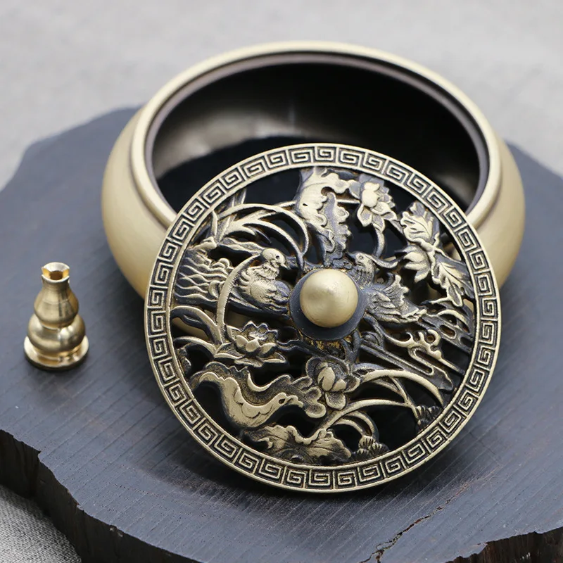 Pure Copper Home Zen Style Xuan De Coil Incense Sandalwood Burner Antique Lotus Ince
Pure Copper Home Zen Style Xuan De Coil Incense Sandalwood Burner Antique Lotus Ince