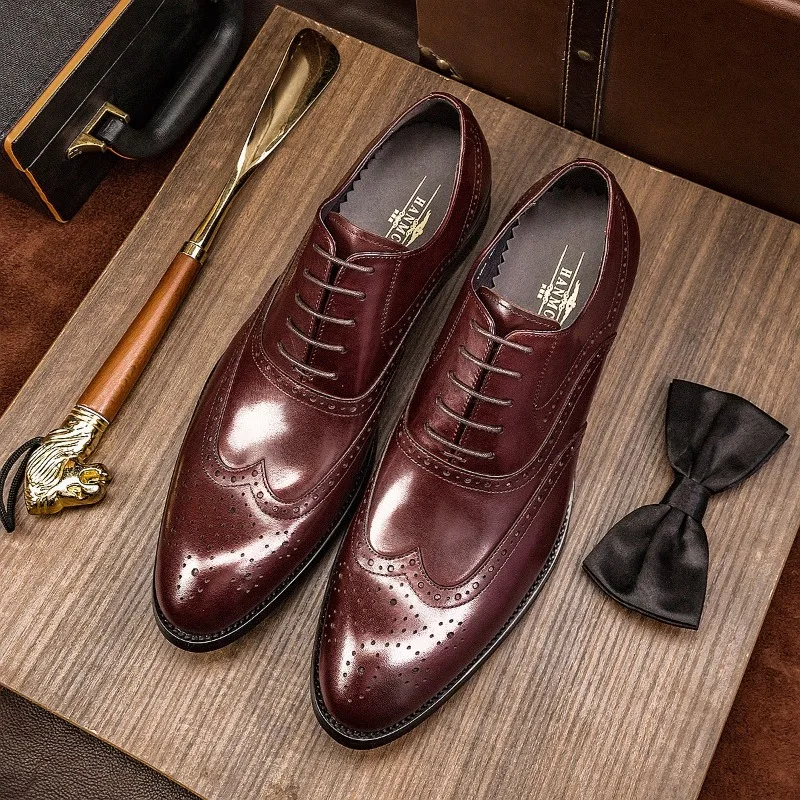 Men Oxford Shoes Genuine Leather Low Heel Business Shoes Brogue Men Shoes
Men Oxford Shoes Genuine Leather Low Heel Business Shoes Brogue Men Shoes