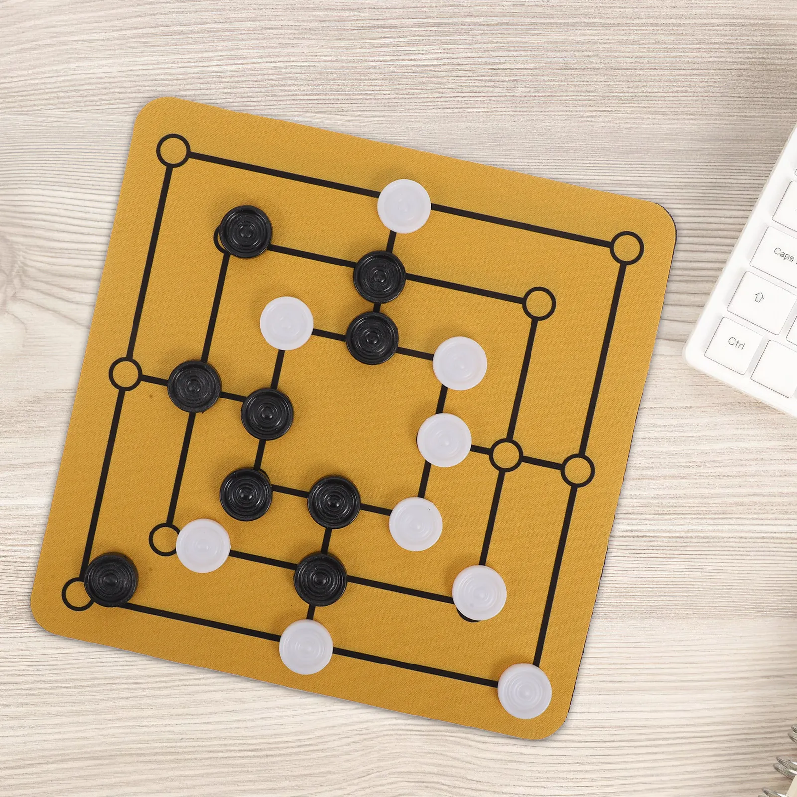 1Set Nine Mens Morris Portable Chess Board Family Gathering Tabletop Board Strategy Game Desktop Entertainment
1Set Nine Mens Morris Portable Chess Board Family Gathering Tabletop Board Strategy Game Desktop Entertainment