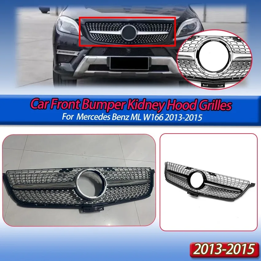 For Mercedes Benz ML W166 2013-2015 Car Front Bumper Kidney Hood Grilles Radiator Mesh Auto Starry Sky Grille Body Kit Tuning
For Mercedes Benz ML W166 2013-2015 Car Front Bumper Kidney Hood Grilles Radiator Mesh Auto Starry Sky Grille Body Kit Tuning