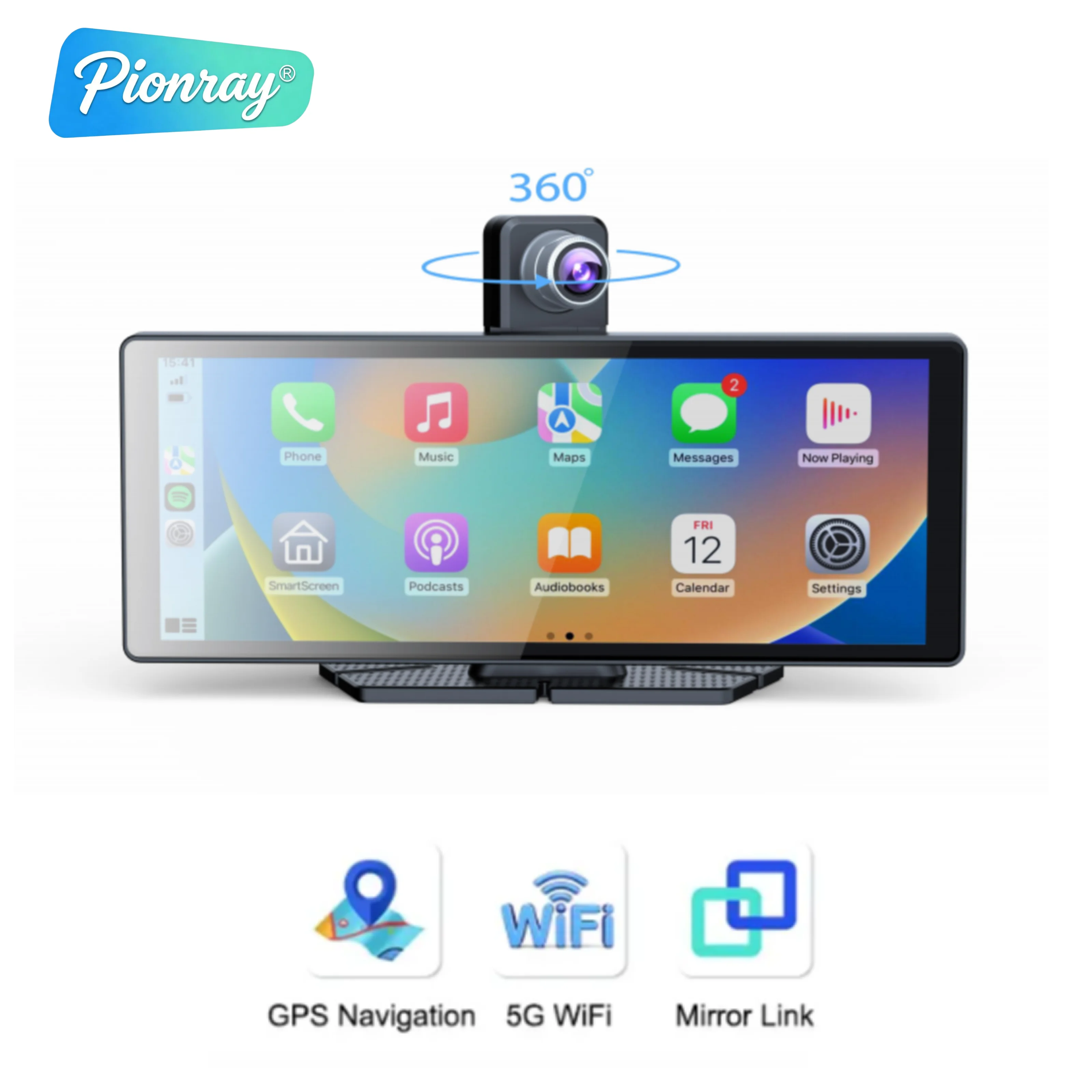 Pionray 10.26 4K Rotate Dash Cam Car DVR,Universal Portable Carplay for Car Screen,Wireless Carplay Android Auto Bluetooth Radio
Pionray 10.26 4K Rotate Dash Cam Car DVR,Universal Portable Carplay for Car Screen,Wireless Carplay Android Auto Bluetooth Radio