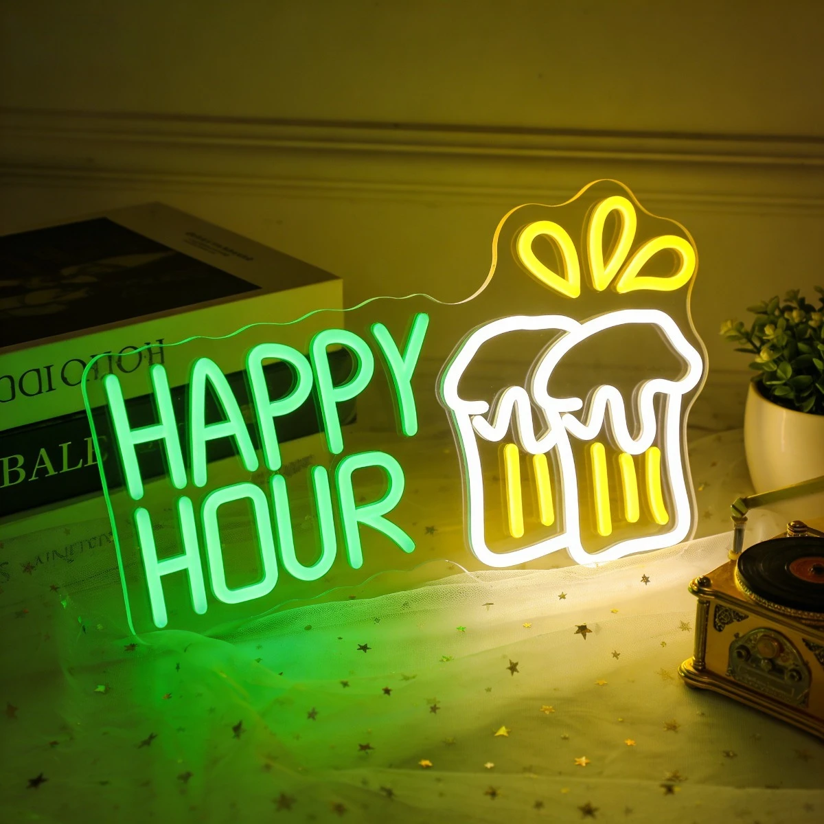 Happy Hour Neon Sign LED Night Light USB Rechargeable Pub Bar Beer Sign Mood Lamp for Home Party Decoration Gifts
Happy Hour Neon Sign LED Night Light USB Rechargeable Pub Bar Beer Sign Mood Lamp for Home Party Decoration Gifts