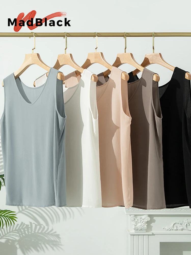 MadBlack-100%Real Silk Sand Washing Double Crepe Elegant Vest, V Neck, Women Fashion Casual Thin Loose Top, 2026 Summer T64045CC
MadBlack-100%Real Silk Sand Washing Double Crepe Elegant Vest, V Neck, Women Fashion Casual Thin Loose Top, 2026 Summer T64045CC