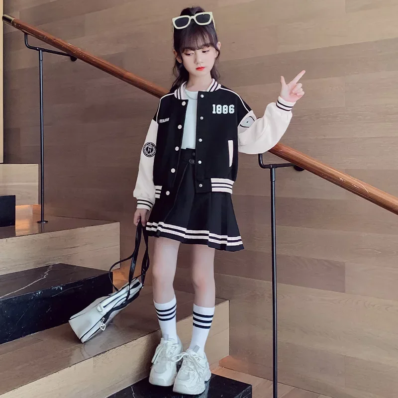 2024 winter Kids Girls School JK striped jacket Hoodies + dress Skirts Suits autumn Children set Clothes teen 8 9 12 7 year
2024 winter Kids Girls School JK striped jacket Hoodies + dress Skirts Suits autumn Children set Clothes teen 8 9 12 7 year