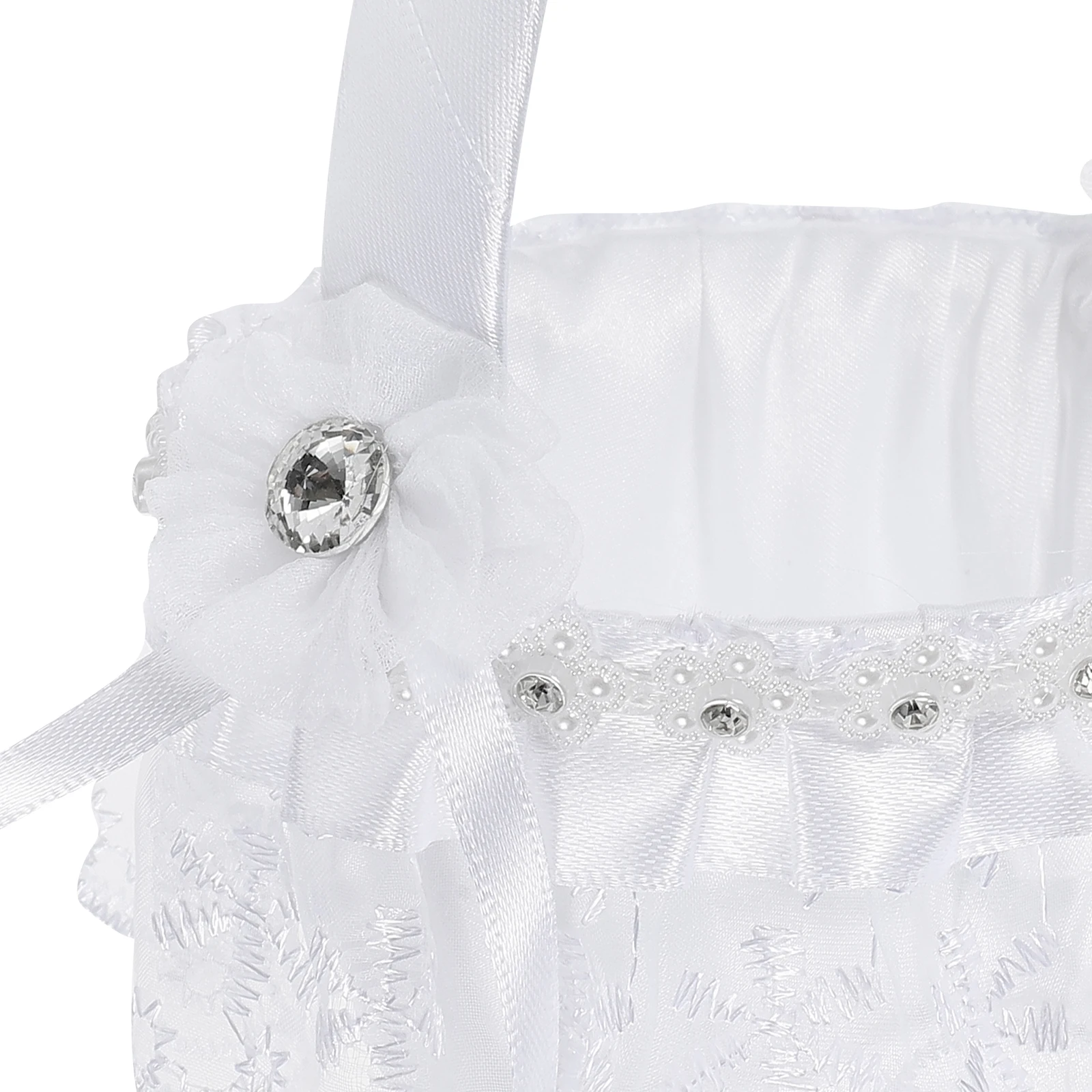 Lace Flower Basket White Fabric Mini Baskets with Handle for Wedding Beach Bridal Shower Events Decorations Storage
Lace Flower Basket White Fabric Mini Baskets with Handle for Wedding Beach Bridal Shower Events Decorations Storage
