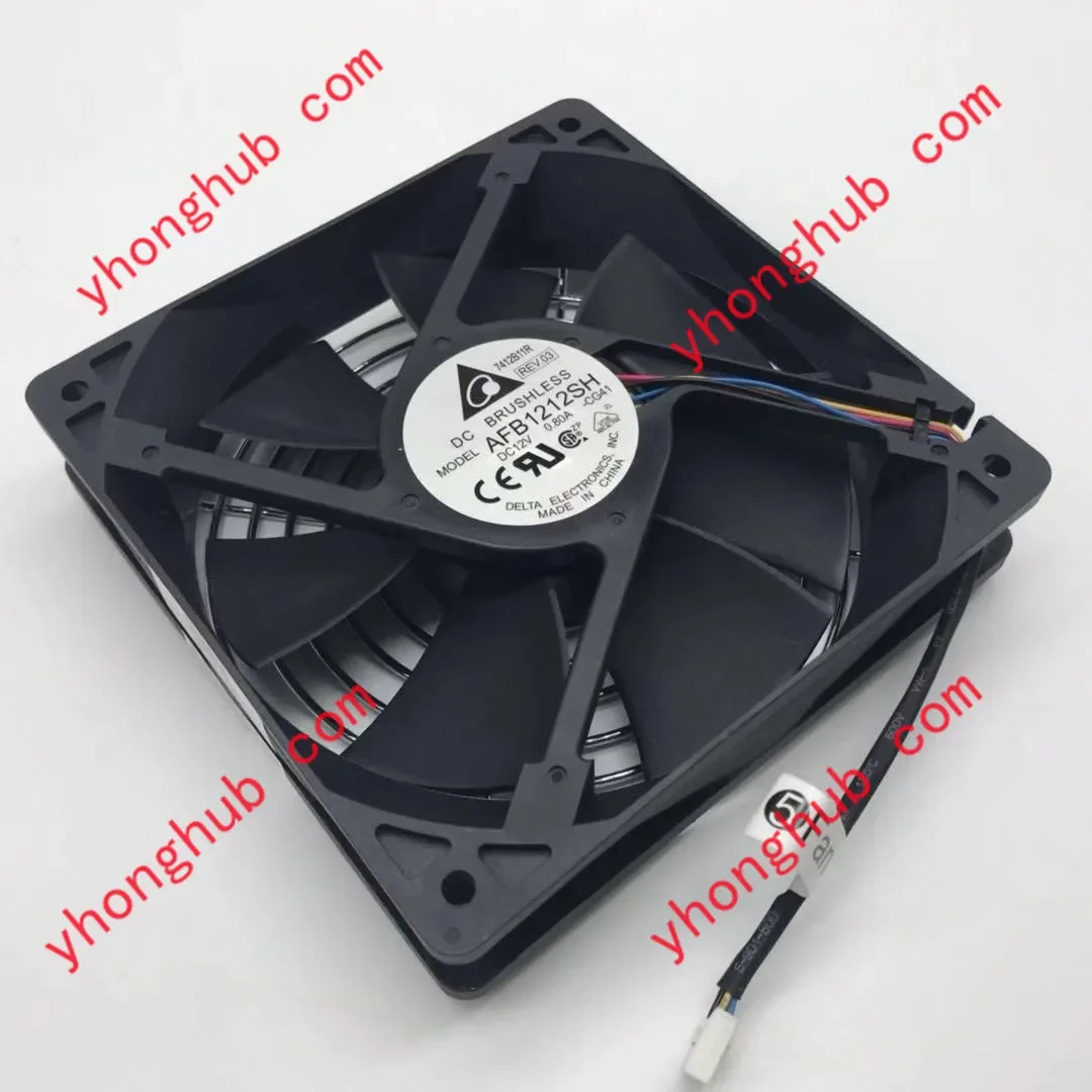 Delta Electronics AFB1212SH DC 12V 0.80A 120x120x25mm 3-Wire Server Cooling Fan
Delta Electronics AFB1212SH DC 12V 0.80A 120x120x25mm 3-Wire Server Cooling Fan