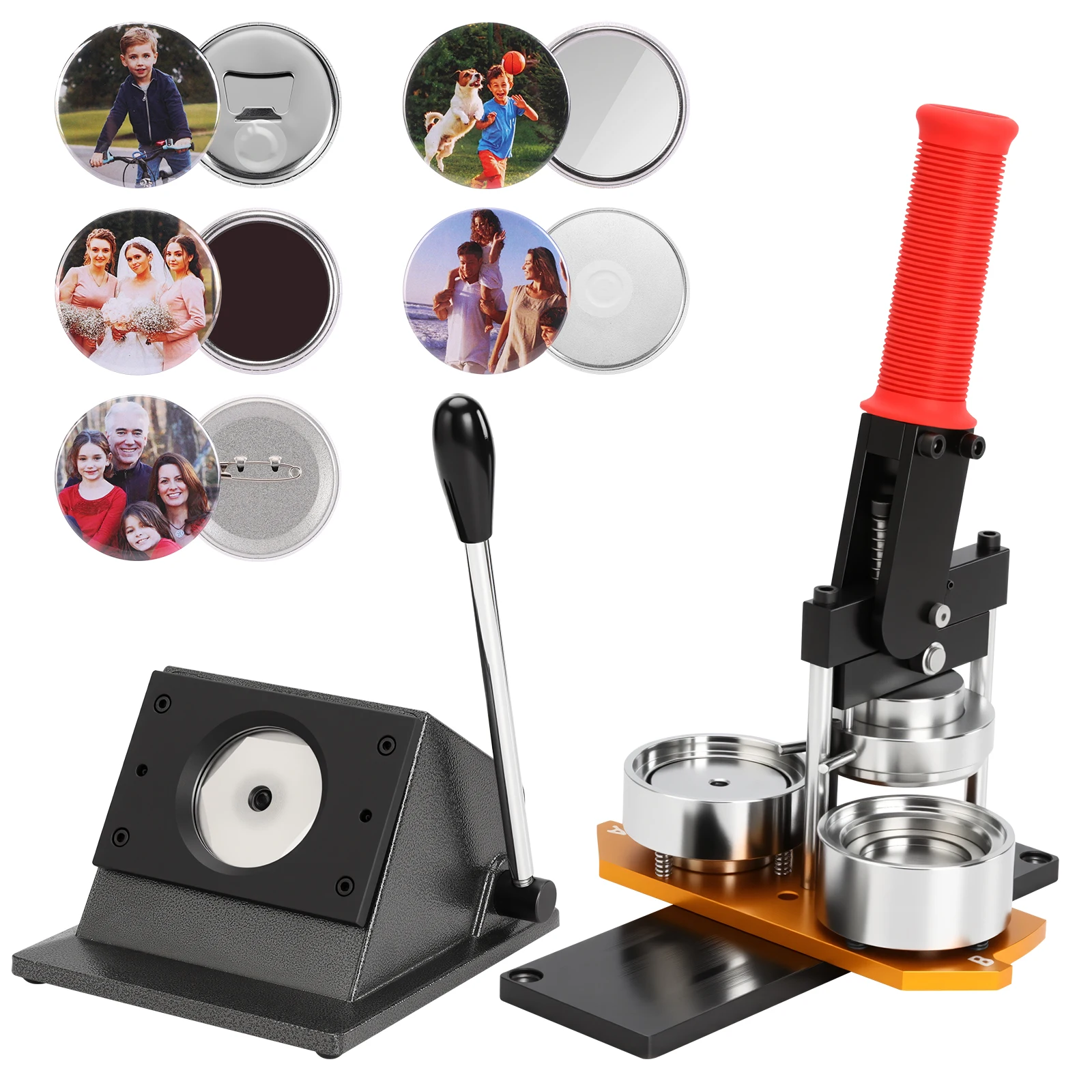 Magnet Maker Machine 2.28in(58mm) Button Maker Machine DIY Magnet& Badge& Bottle Opener& Mirrors, 1 Press Machine+1 Paper Cutter
Magnet Maker Machine 2.28in(58mm) Button Maker Machine DIY Magnet& Badge& Bottle Opener& Mirrors, 1 Press Machine+1 Paper Cutter