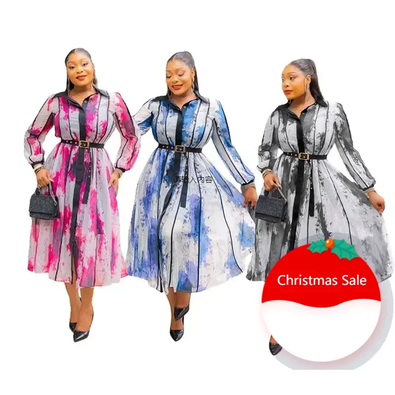 Customized Dashiki African Dresses for Women Elegant 2025 Spring African Long Sleeve V-neck Print Midi Shirt Dress Outfits Ankar
Customized Dashiki African Dresses for Women Elegant 2025 Spring African Long Sleeve V-neck Print Midi Shirt Dress Outfits Ankar