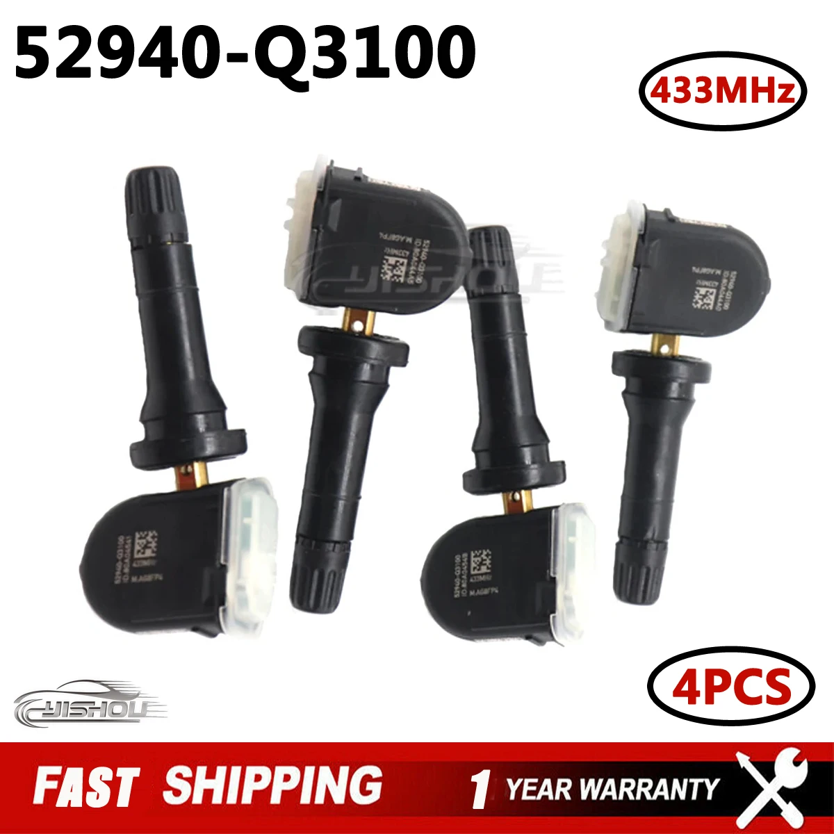 4 шт. 52940-Q3100 датчик давления в шинах TPMS для Hyundai Tucson Sonata Creta H100 для Kia K5 EV6 Sportage Sonet 433 МГц 52940Q3100
4 шт. 52940-Q3100 датчик давления в шинах TPMS для Hyundai Tucson Sonata Creta H100 для Kia K5 EV6 Sportage Sonet 433 МГц 52940Q3100