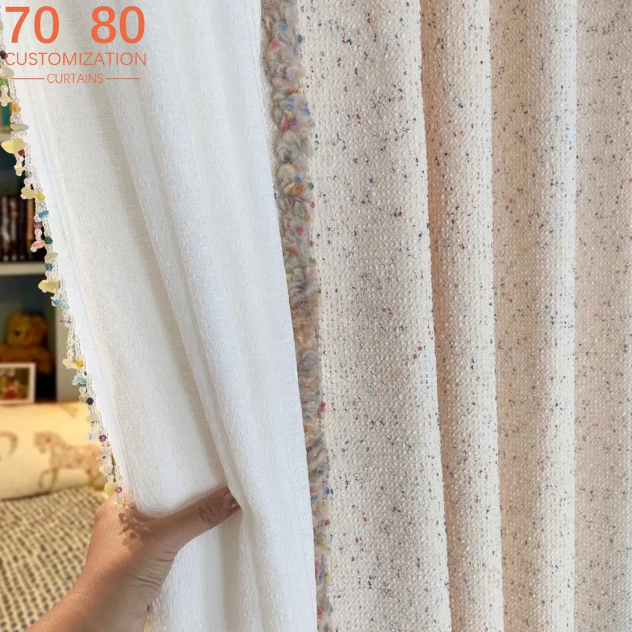 Color Grain Cotton Linen Cream Cotton Linen Thickened Curtains for Linen Lace Splicing Living Room Bedroom French Window
Color Grain Cotton Linen Cream Cotton Linen Thickened Curtains for Linen Lace Splicing Living Room Bedroom French Window
