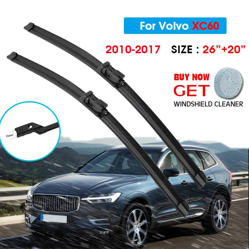 Car Wiper Blade For Volvo XC60 26"+20" 2010-2017 Auto Windscreen Windshield Wipers Blades Window Wash Fit Push Button Arm
Car Wiper Blade For Volvo XC60 26"+20" 2010-2017 Auto Windscreen Windshield Wipers Blades Window Wash Fit Push Button Arm