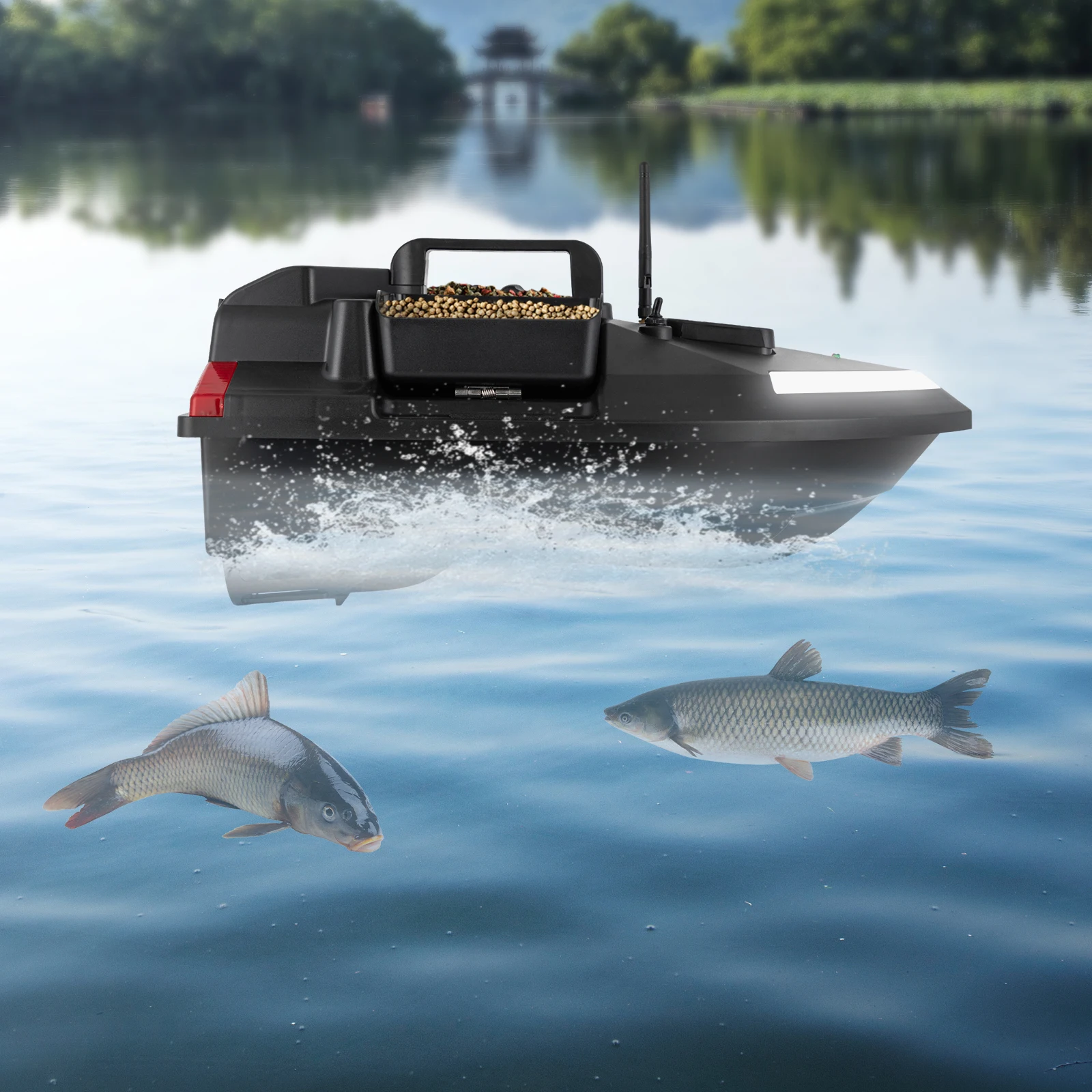 RC Fishing Bait Boat with GPS, Dual Motor Fish Finder with Night Light Signal 1640ft Remote Control Range,4.4 lbs Loading
RC Fishing Bait Boat with GPS, Dual Motor Fish Finder with Night Light Signal 1640ft Remote Control Range,4.4 lbs Loading