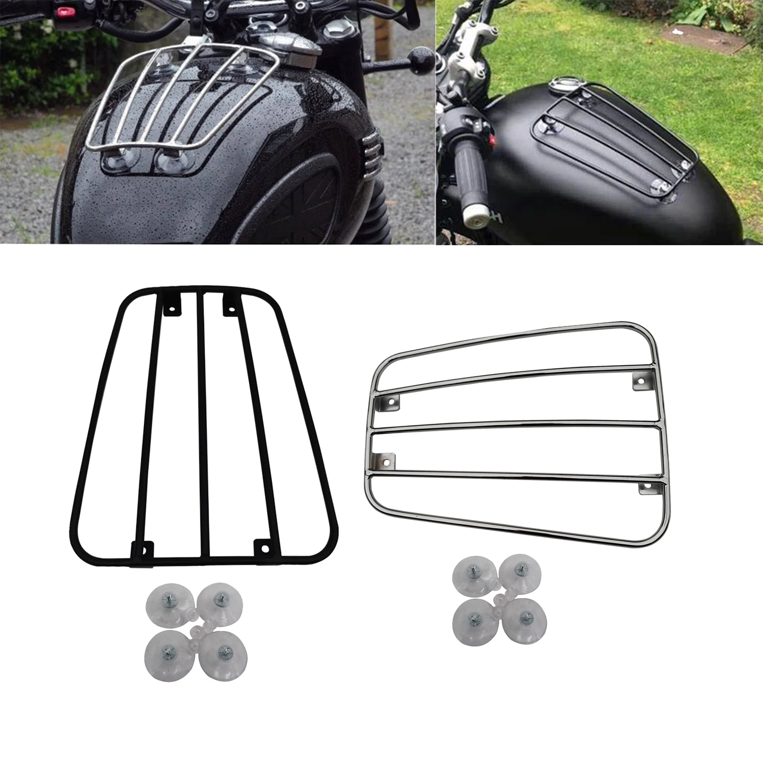 Motorcycle Universal Fuel Gas Tank Luggage Rack Shelf Holder Bracket With Suction Cups
Motorcycle Universal Fuel Gas Tank Luggage Rack Shelf Holder Bracket With Suction Cups