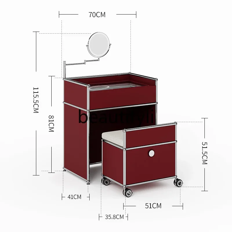 Medieval custom bedroom simple light luxury makeup jewelry storage encounter dresser
Medieval custom bedroom simple light luxury makeup jewelry storage encounter dresser