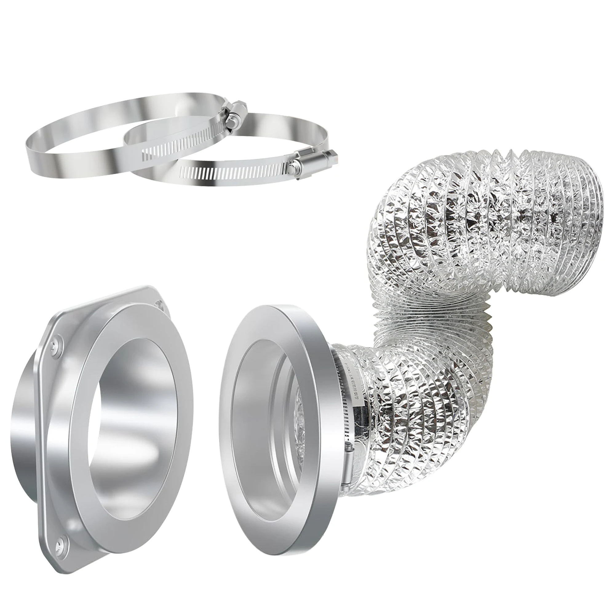 Magnetic Dryer Vent Connector DV180 Airtight Seal 4" x 2.6ft Dryer Vent Duct Kit Quick Connect Easy Clean with 2 Clamps
Magnetic Dryer Vent Connector DV180 Airtight Seal 4" x 2.6ft Dryer Vent Duct Kit Quick Connect Easy Clean with 2 Clamps