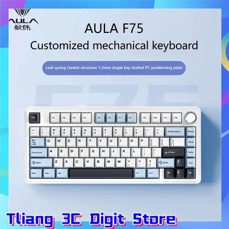 Механическая клавиатура AULA F75, проводная/2,4G, беспроводная/Bluetooth, RGB PBT, 75% раскладка, OEM-профильная прокладка, индивидуальная игровая клавиатура для ПК
Механическая клавиатура AULA F75, проводная/2,4G, беспроводная/Bluetooth, RGB PBT, 75% раскладка, OEM-профильная прокладка, индивидуальная игровая клавиатура для ПК