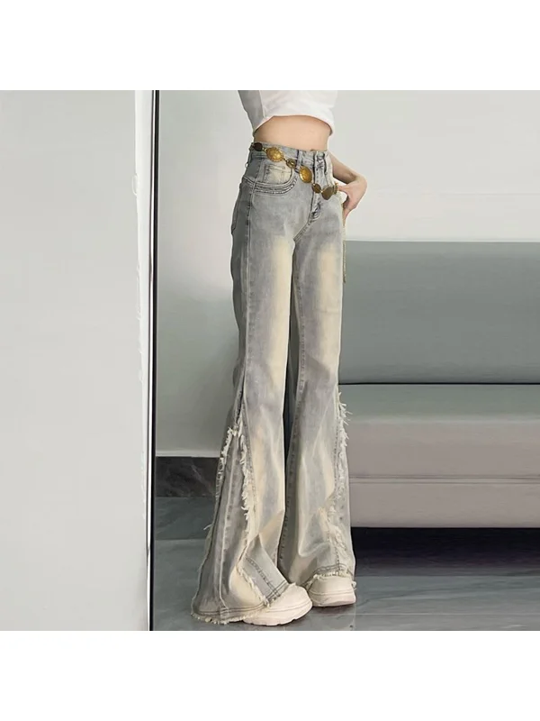 High Waist Bell Bottom Slimming Jeans Women's Patchwork Bootcut Denim Pants plus Size Straight Leg Retro Style Casual Trousers
High Waist Bell Bottom Slimming Jeans Women's Patchwork Bootcut Denim Pants plus Size Straight Leg Retro Style Casual Trousers