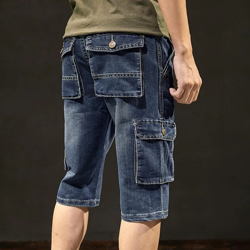 New Summer Fashion Solid Color American Retro Multi-pocket Cargo Denim Shorts Men's Casual Loose Fit Sports High Quality Shorts
New Summer Fashion Solid Color American Retro Multi-pocket Cargo Denim Shorts Men's Casual Loose Fit Sports High Quality Shorts