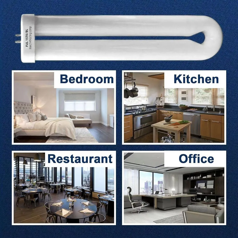 JHD Replacement Bug Zapper Light Bulb- FUL 15W-BL U-Shaped 7.5-Inch 15-Watt For Insect Attracting Lamp, Fits For 15Wht 6-Pack
JHD Replacement Bug Zapper Light Bulb- FUL 15W-BL U-Shaped 7.5-Inch 15-Watt For Insect Attracting Lamp, Fits For 15Wht 6-Pack