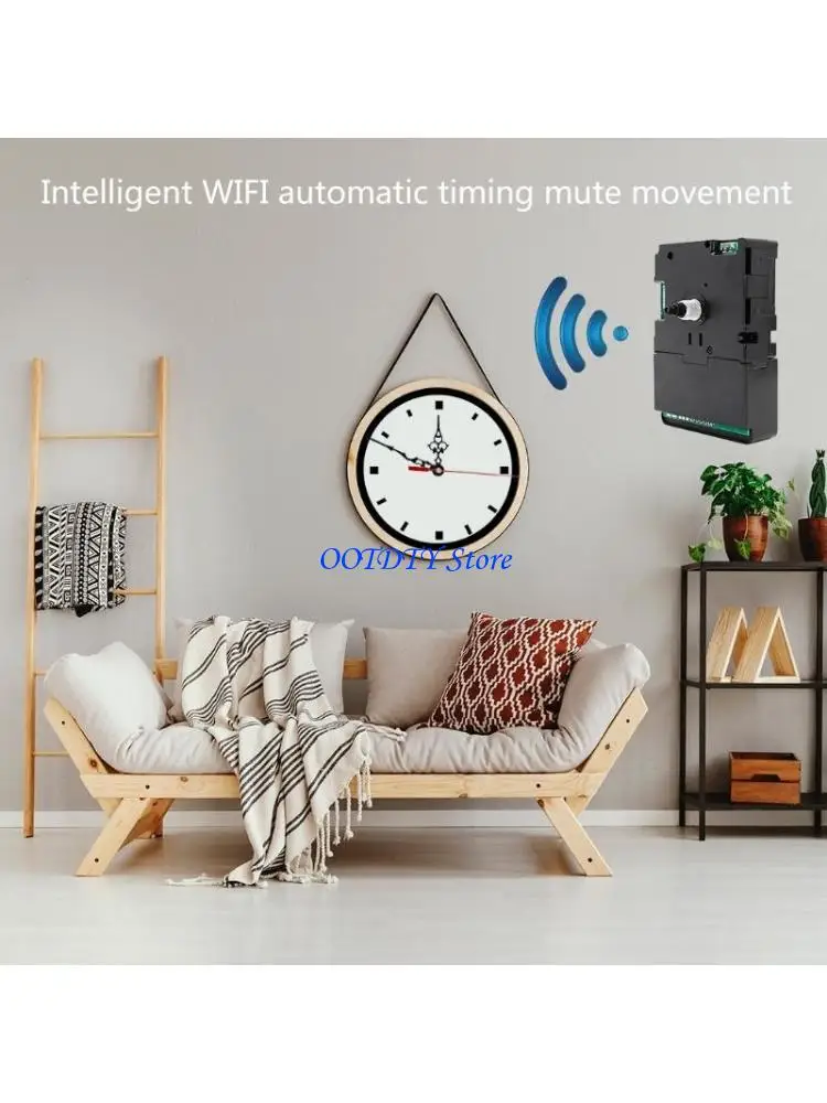 367a DIY для умного движения Wi -Fi Clock Automatic для корректировки времени Mute Mute Движение домашние украшения аксессуары
367a DIY для умного движения Wi -Fi Clock Automatic для корректировки времени Mute Mute Движение домашние украшения аксессуары