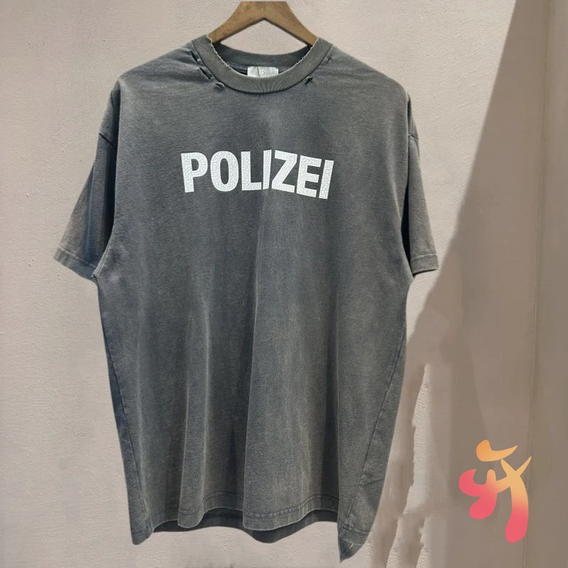 Heavyweight Washed Hole POLIZEL Logo T-shirts High Quality Cotton Short Sleeves Vintage Street Casual Loose Men Women Tshirt
Heavyweight Washed Hole POLIZEL Logo T-shirts High Quality Cotton Short Sleeves Vintage Street Casual Loose Men Women Tshirt