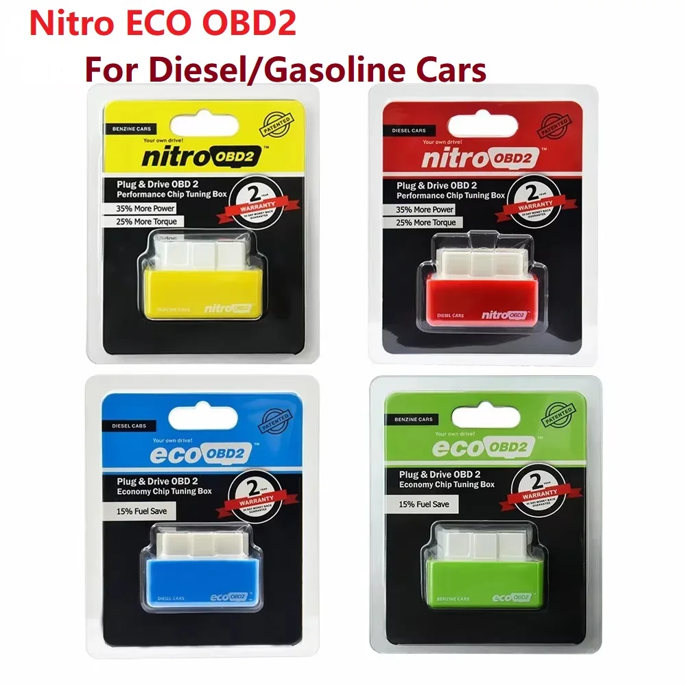 Nitro ECO OBD2 Saving 15% Economy Fuel Power Upgrade Economizer Plug & Drive OBD2 Chip Tuning Box For Diesel/Gas line Cars
Nitro ECO OBD2 Saving 15% Economy Fuel Power Upgrade Economizer Plug & Drive OBD2 Chip Tuning Box For Diesel/Gas line Cars