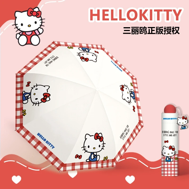 Зонт HelloKitty с высоким уровнем внешнего вида, натуральный и милый студенческий розовый креативный зонт KT Cat Sun
Зонт HelloKitty с высоким уровнем внешнего вида, натуральный и милый студенческий розовый креативный зонт KT Cat Sun