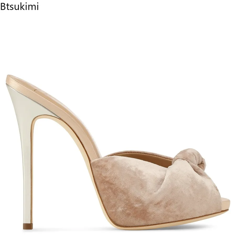 Women's Summer Elegant Slipper Sandals Open Toe High Heels Shoes Bow Ladies Party Casual Stilettos Footwear Customized Slippers
Women's Summer Elegant Slipper Sandals Open Toe High Heels Shoes Bow Ladies Party Casual Stilettos Footwear Customized Slippers
