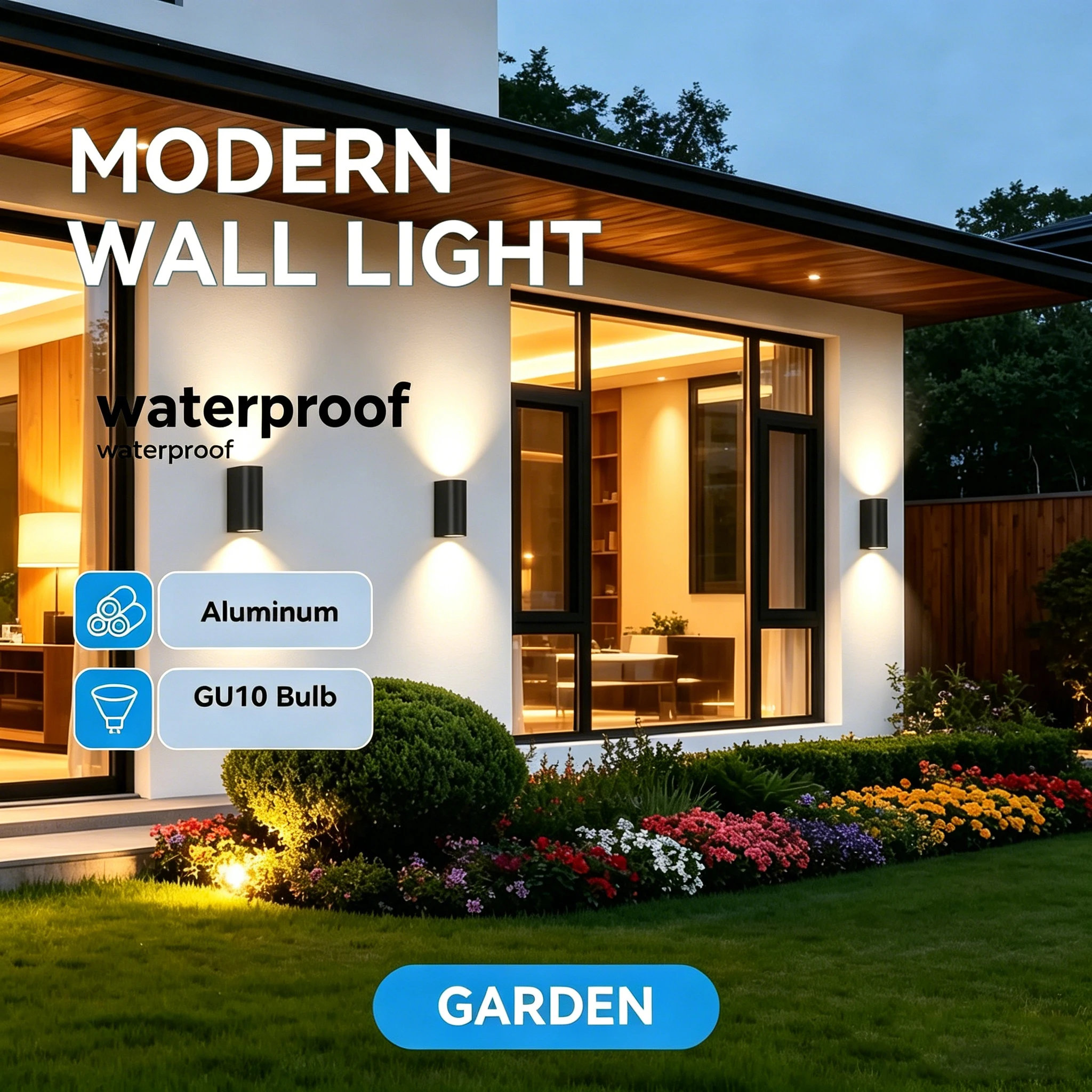 Free GU10 Bulbs LED Wall Light Outdoor Indoor Waterproof Porch Garden Wall Lamp Sconce Balcony Terrace Decoration Lighting Lamp
Free GU10 Bulbs LED Wall Light Outdoor Indoor Waterproof Porch Garden Wall Lamp Sconce Balcony Terrace Decoration Lighting Lamp