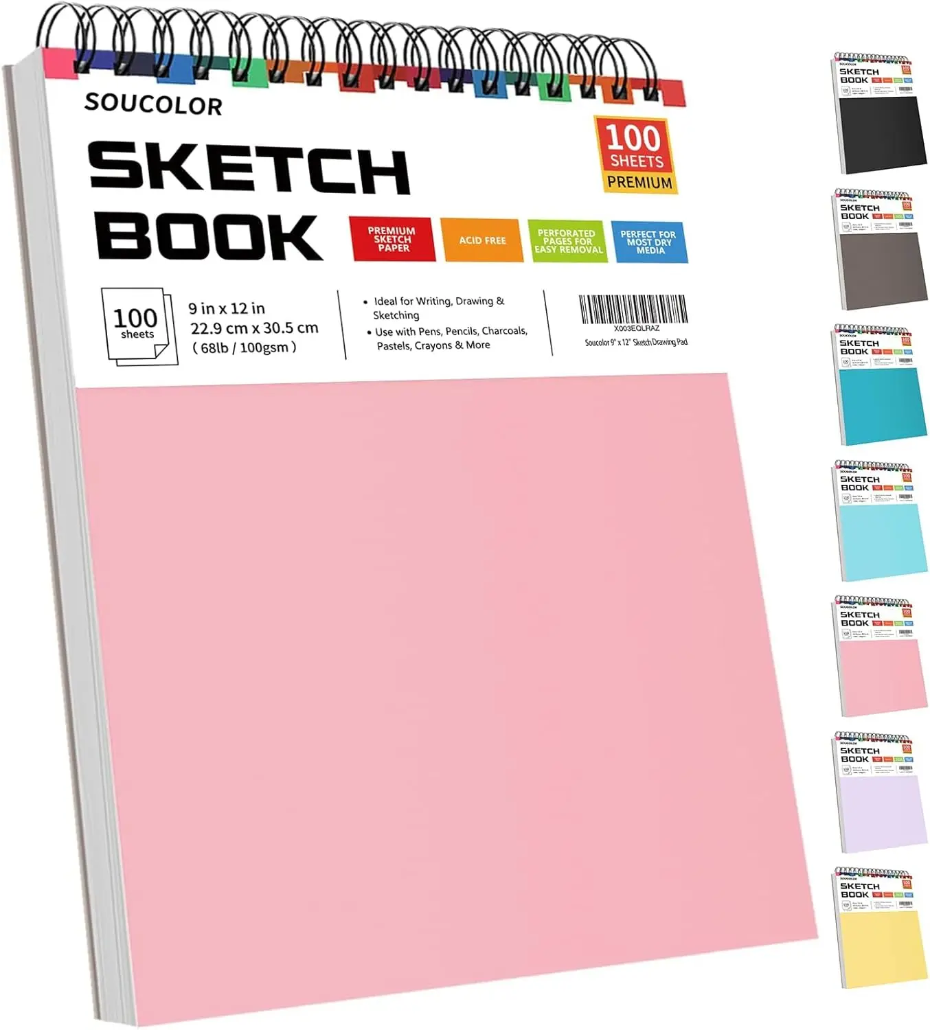 Cute Sketch Book 9x12 for Teen Girls, 100 Sheets Spiral Notebook Drawing Pad, Pastel School Supplies for Artists, Arts and
Cute Sketch Book 9x12 for Teen Girls, 100 Sheets Spiral Notebook Drawing Pad, Pastel School Supplies for Artists, Arts and