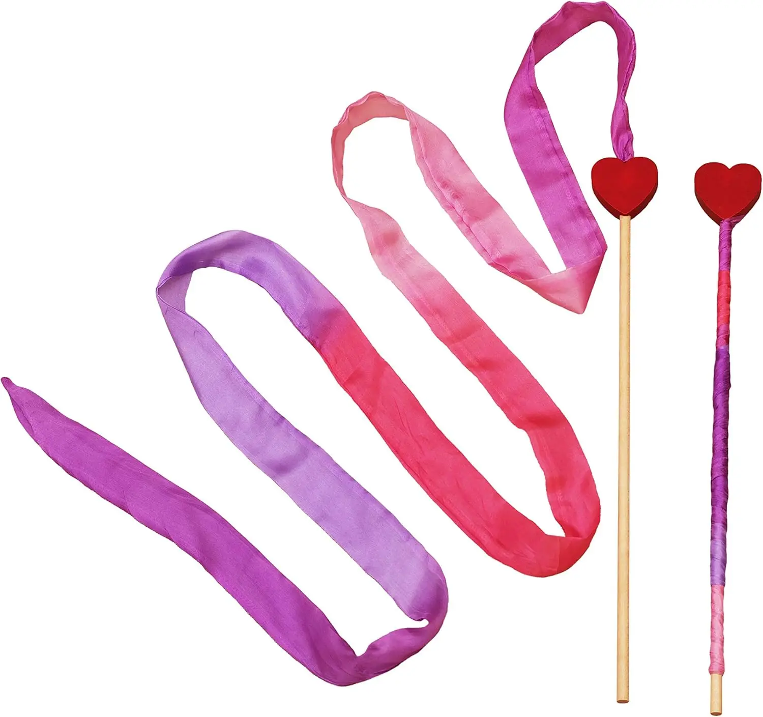 Heart Silk Streamer, Baltic Birch Wood, 100% Real Silk, 8-Foot Long 1-Inch Wide Ribbon Dancer Wand
Heart Silk Streamer, Baltic Birch Wood, 100% Real Silk, 8-Foot Long 1-Inch Wide Ribbon Dancer Wand