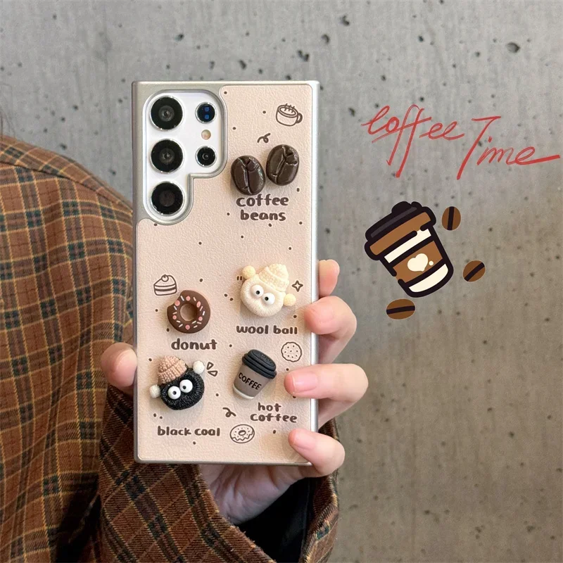 Funda 3D Cookies Coffee Phone Case For Samsung Galaxy S24 Ultra S23Ultra S22 ultra Protective Cover fun silicone Cartoon Cases
Funda 3D Cookies Coffee Phone Case For Samsung Galaxy S24 Ultra S23Ultra S22 ultra Protective Cover fun silicone Cartoon Cases