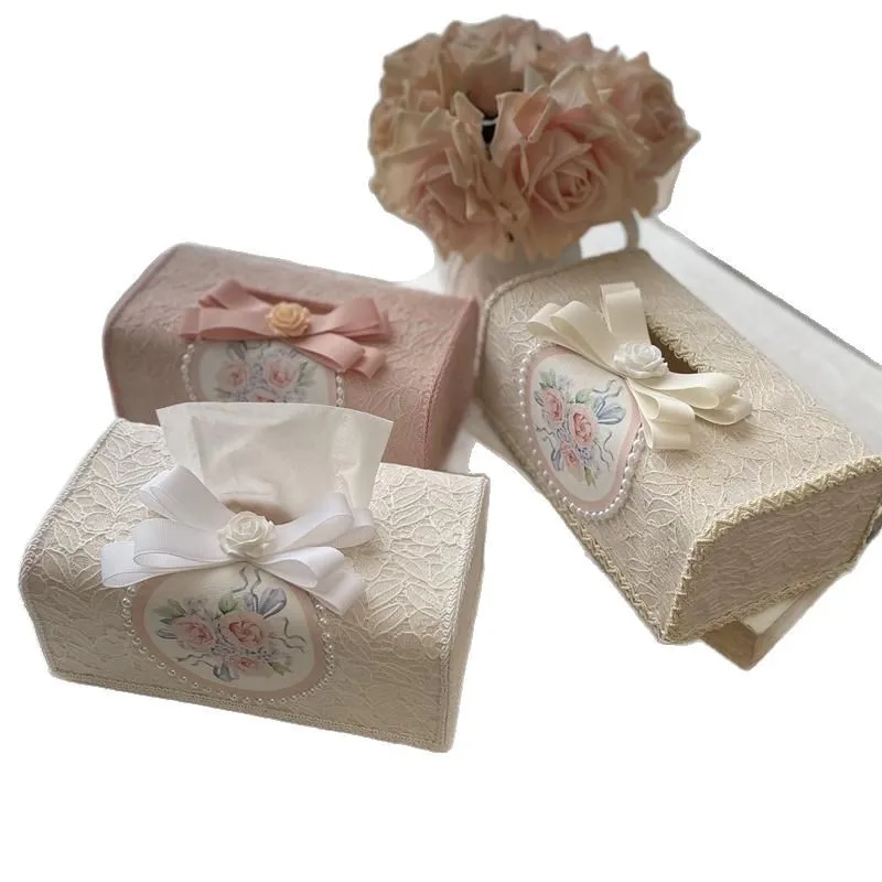 Romantic Tissue Box Rice White Embroidered Lace Tissue Box Elegant Pearl Bow Fabric Household Car Drawer Storage Box
Romantic Tissue Box Rice White Embroidered Lace Tissue Box Elegant Pearl Bow Fabric Household Car Drawer Storage Box