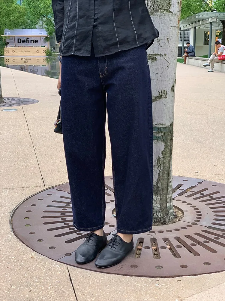 Женские свободные джинсы с высокой талией, прямые широкие штанины, синие, повседневные, весенние, новые, модель Zhou Xiaoya, маленький размер
Женские свободные джинсы с высокой талией, прямые широкие штанины, синие, повседневные, весенние, новые, модель Zhou Xiaoya, маленький размер