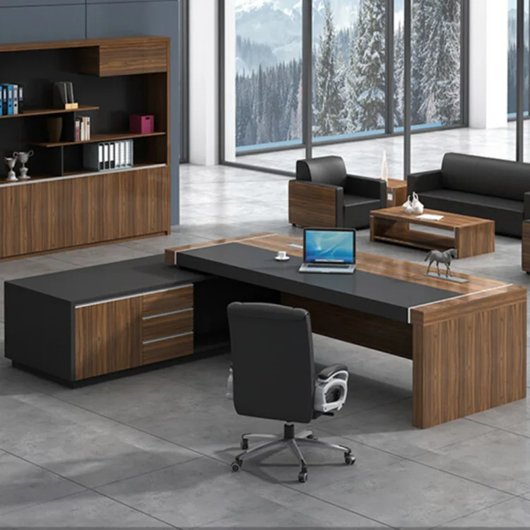 Office furniture boss table simple modern manager office desk table and chair combination
Office furniture boss table simple modern manager office desk table and chair combination