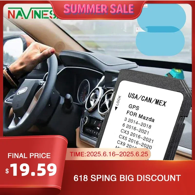 for Mazda 3 2014-2018 Newest Update Maps Version Navigation SD GPS Card North America Free Shipping with Anti Fog Sticker
for Mazda 3 2014-2018 Newest Update Maps Version Navigation SD GPS Card North America Free Shipping with Anti Fog Sticker