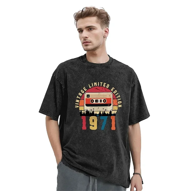 Vintage 1971 Birthday Cassette Tape Poster T Shirt Popular T-Shirts Short Sleeve Streetwear Tshirt Summer Oversized Top Tees
Vintage 1971 Birthday Cassette Tape Poster T Shirt Popular T-Shirts Short Sleeve Streetwear Tshirt Summer Oversized Top Tees