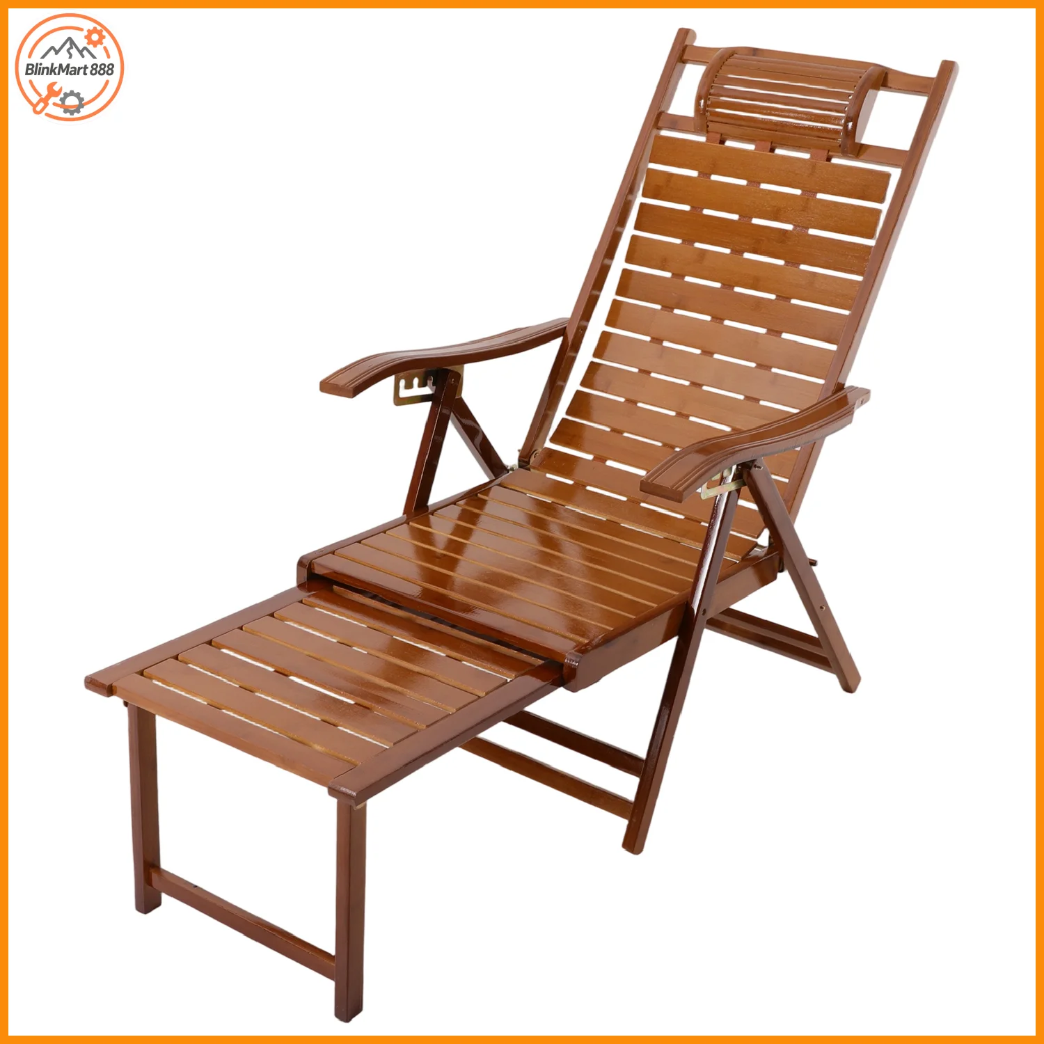 Folding and Reclining Sun Lounger for the Pool| Outdoor Bamboo Lounge Chair w/ Neck Support and Retractable Footrest
Folding and Reclining Sun Lounger for the Pool| Outdoor Bamboo Lounge Chair w/ Neck Support and Retractable Footrest